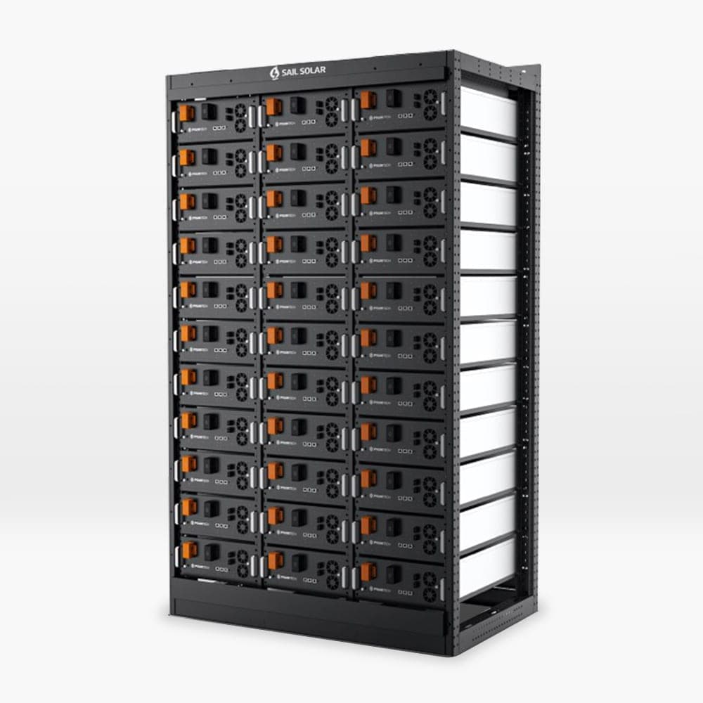Battery modules mounted in a high density rack