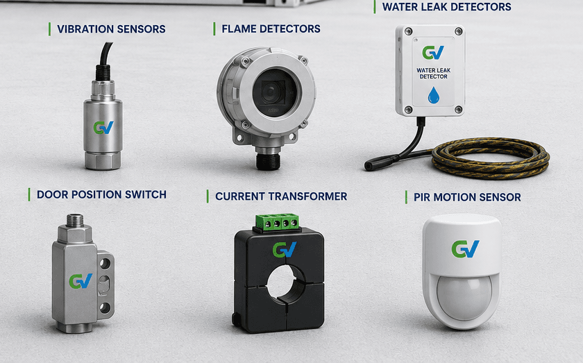 Temperature, smoke, gas and humidity sensors